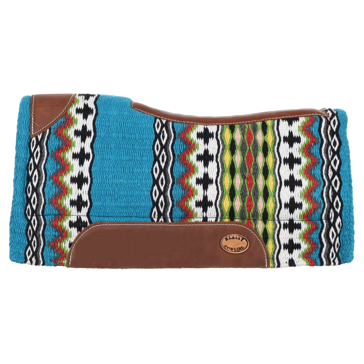 Klassy Cowgirl 28" x 30" Desert Fiesta Contoured Wool Top Felt Bottom Saddle Pad