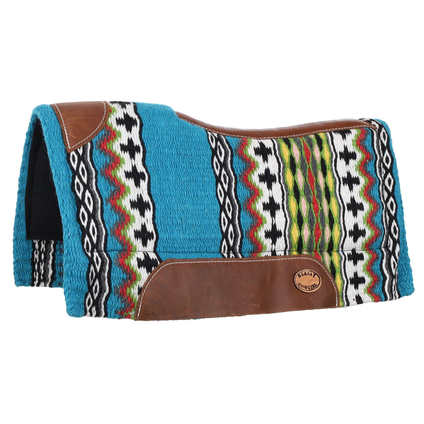 Klassy Cowgirl 28" x 30" Desert Fiesta Contoured Wool Top Felt Bottom Saddle Pad