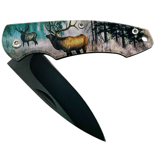 Forest King Drop Point Stainless Steel Folding Knife KN-1886D