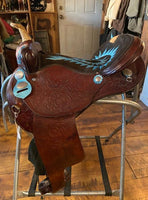 18" USED Custom designed Barrel racing saddle