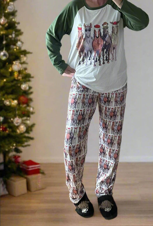 Christmas Horse Pajamas | Holiday Horse | Matching Family Christmas Pajamas, HORSE PAJAMAS