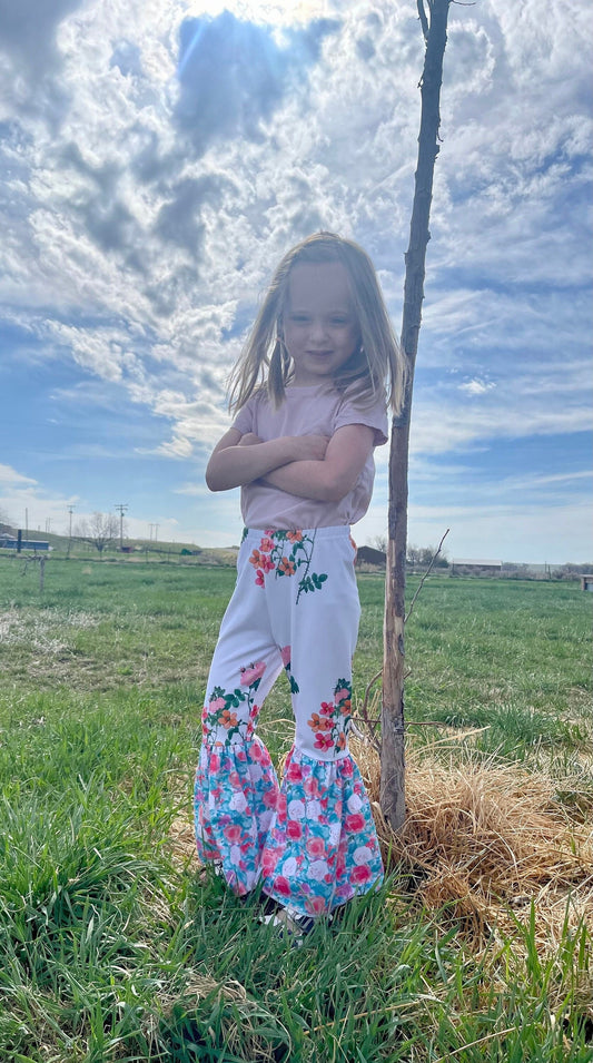 FLOWER PANTS, Girls Bell Bottoms
