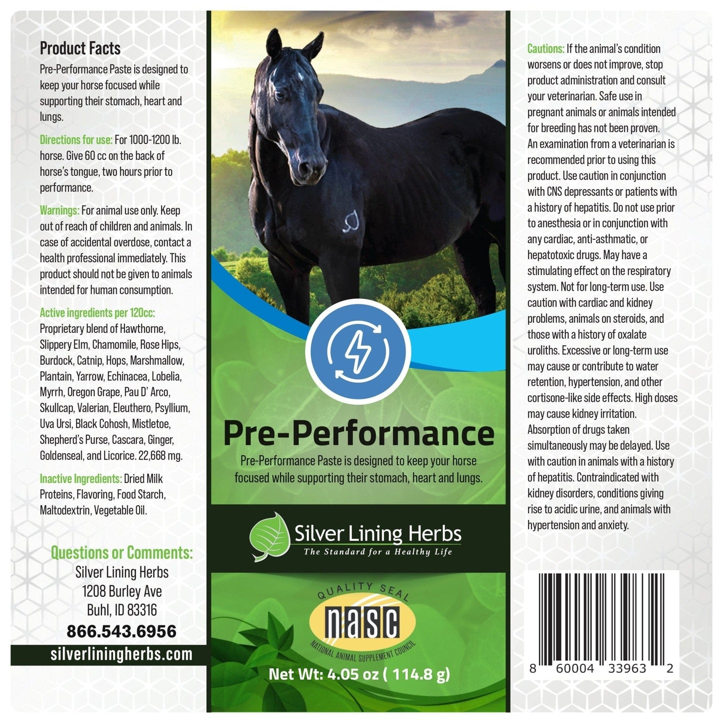 Pre-Performance Paste for Horses